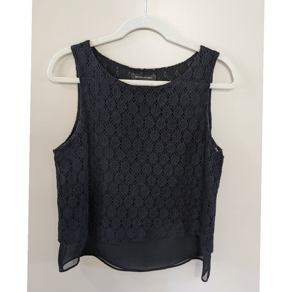 Banana Republic Black Lace Top